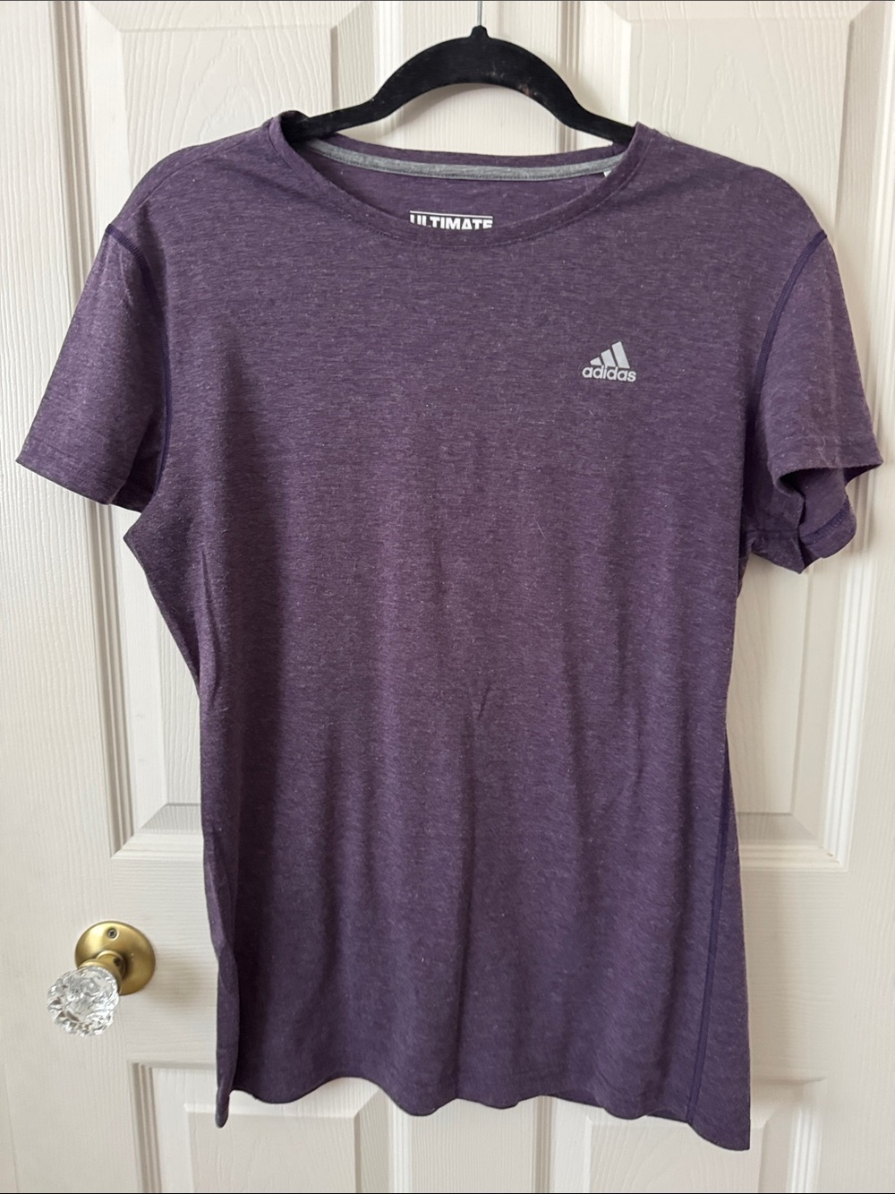 adidas Heather Plum Short Sleeve Climalite Tee